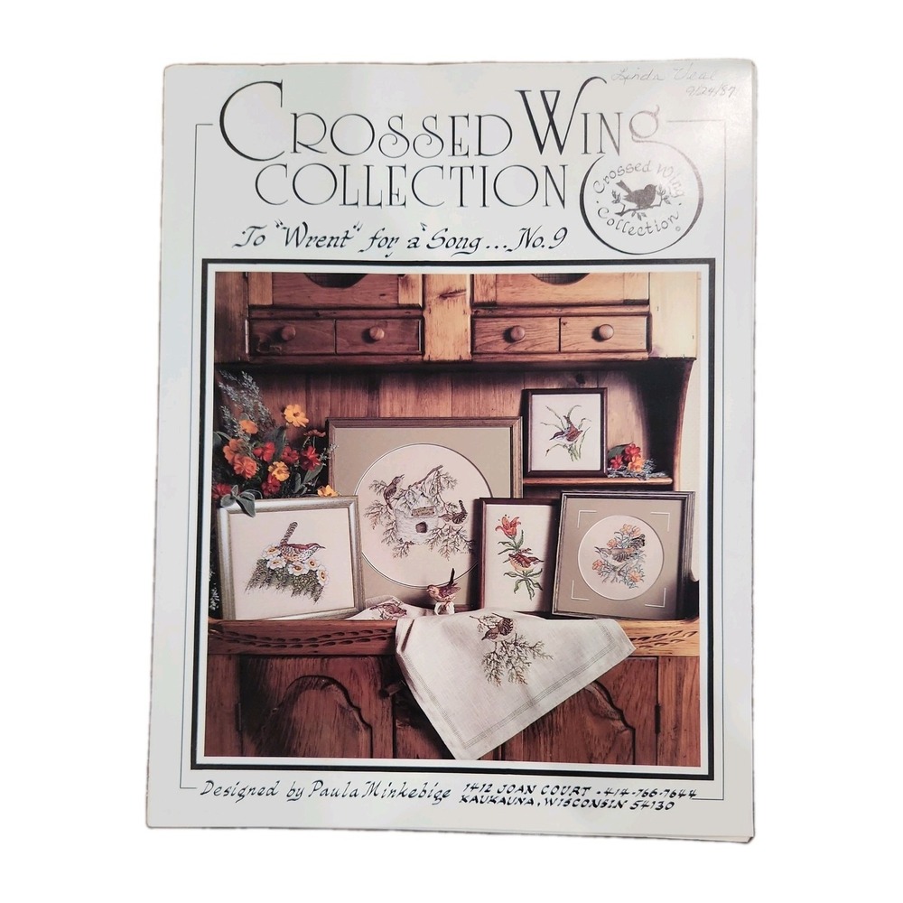 Wrens/Birds Flowers Cross stitch patterns Wing Collec. "To Wrent for a Song" #9